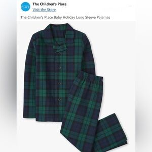 NWT- The Children's Place Green and Blue Kids Pajamas 5-6 Small